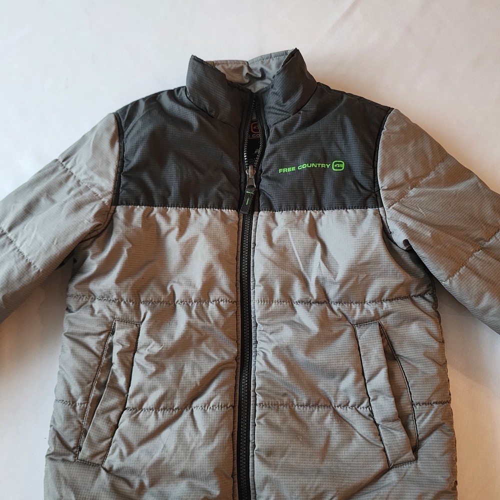 Free Country Kids Two-Tone Gray Size 8 Puffer Jacket